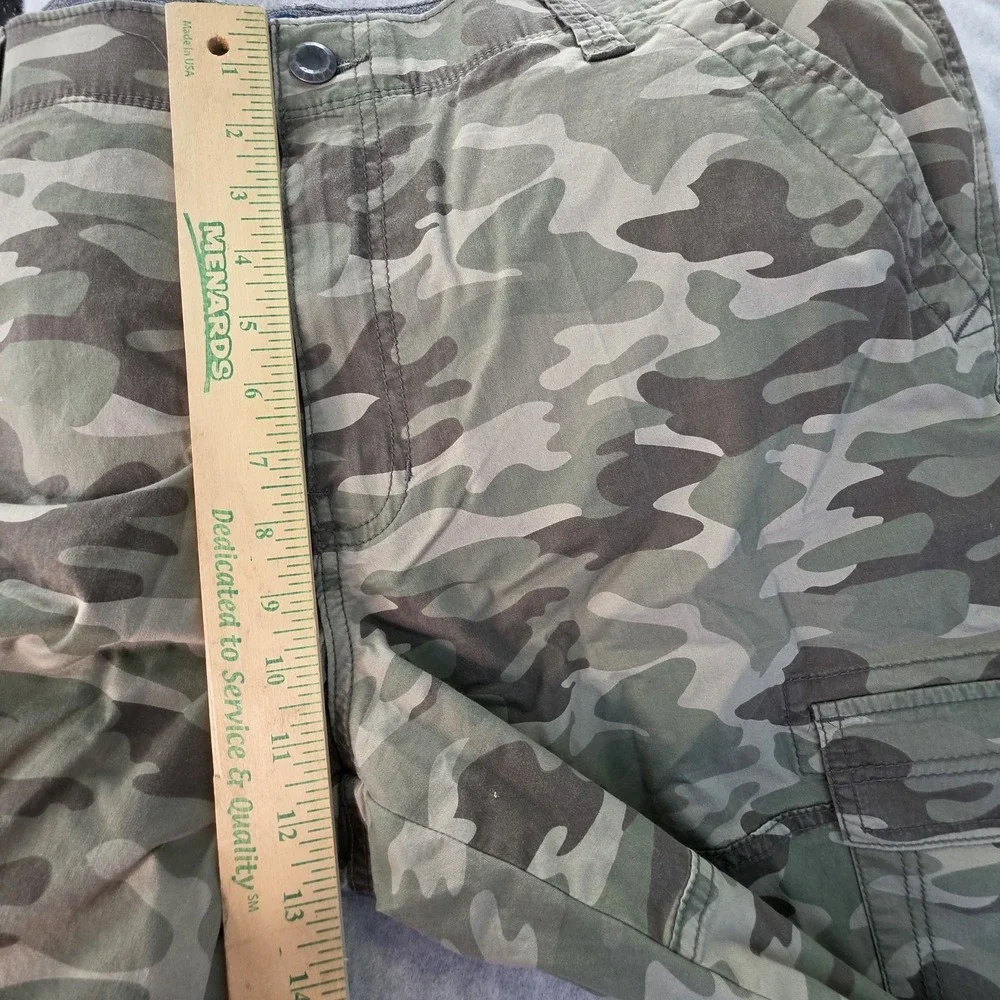 George‎ Mens Camo Cargo Shorts Size 40 Elastic Waist Cotton Stretch 14
